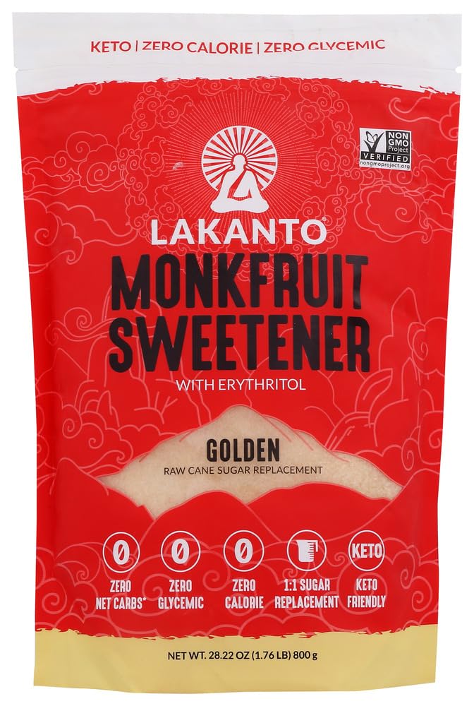 Product image of Lakanto Monk Fruit Sweetener All Natural Sugar Substitute Golden 28.22 oz 28.22 oz Pack of 2